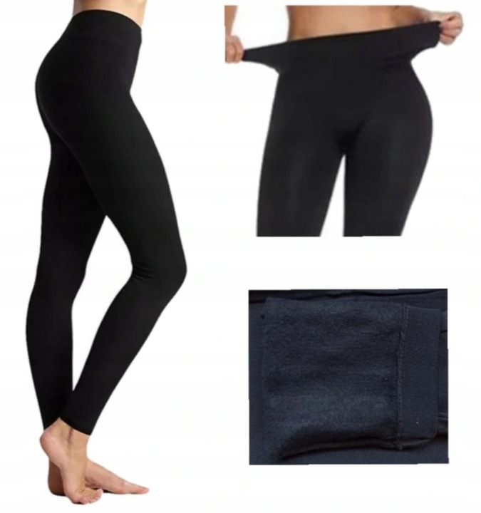 Legginsy leginsy bambusowe WYSOKI STAN modelujące OCIEPLANE meszek XXXL