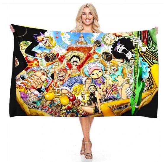 RĘCZNIK PLAŻOWY Z ANIME ONE PIECE 140x180cm