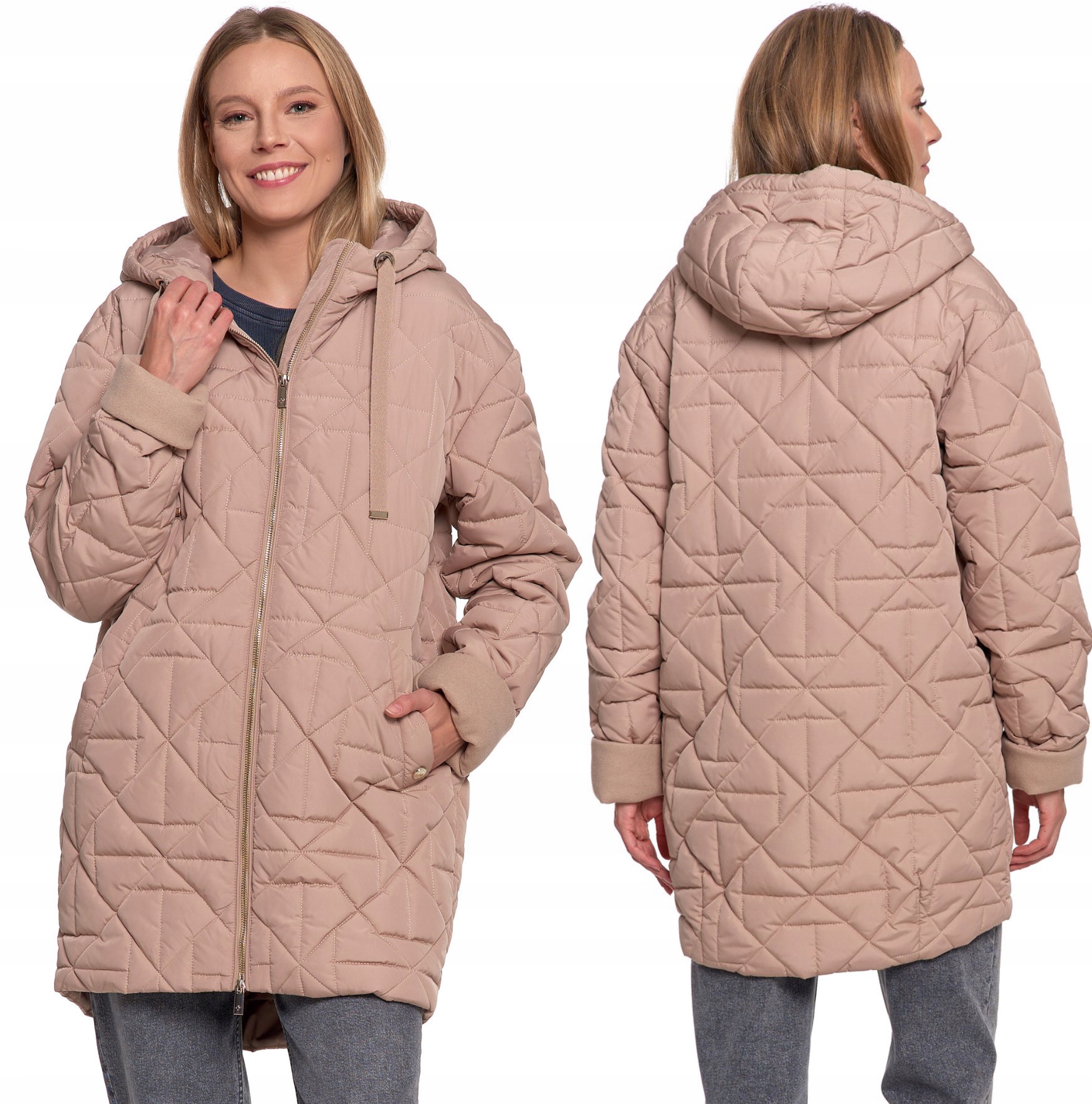 Dámská Přechodná Bunda Elegantní Moraj Na Podzim S Kapucí S Kapucí Velikost S/m