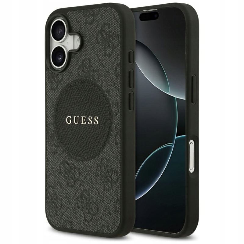 Guess 4G Circle Classic Logo MagSafe – Pouzdro pro iPhone 17 (černé)