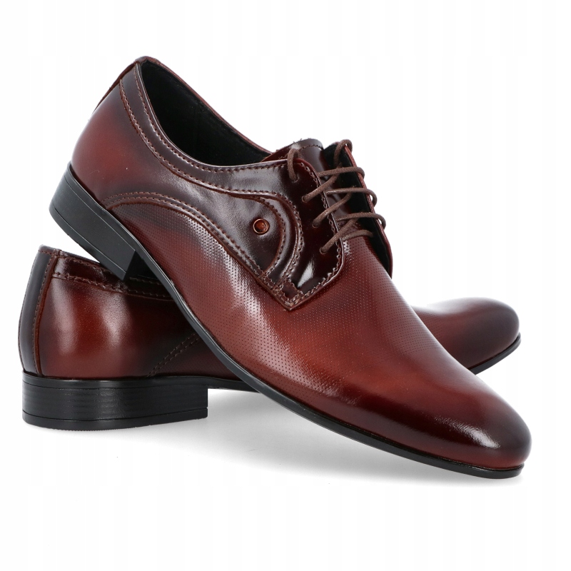 PÓŁBUTY MĘSKIE WIZYTOWE SKÓRA 046 BRĄZOWE R 41 Marka Gepard