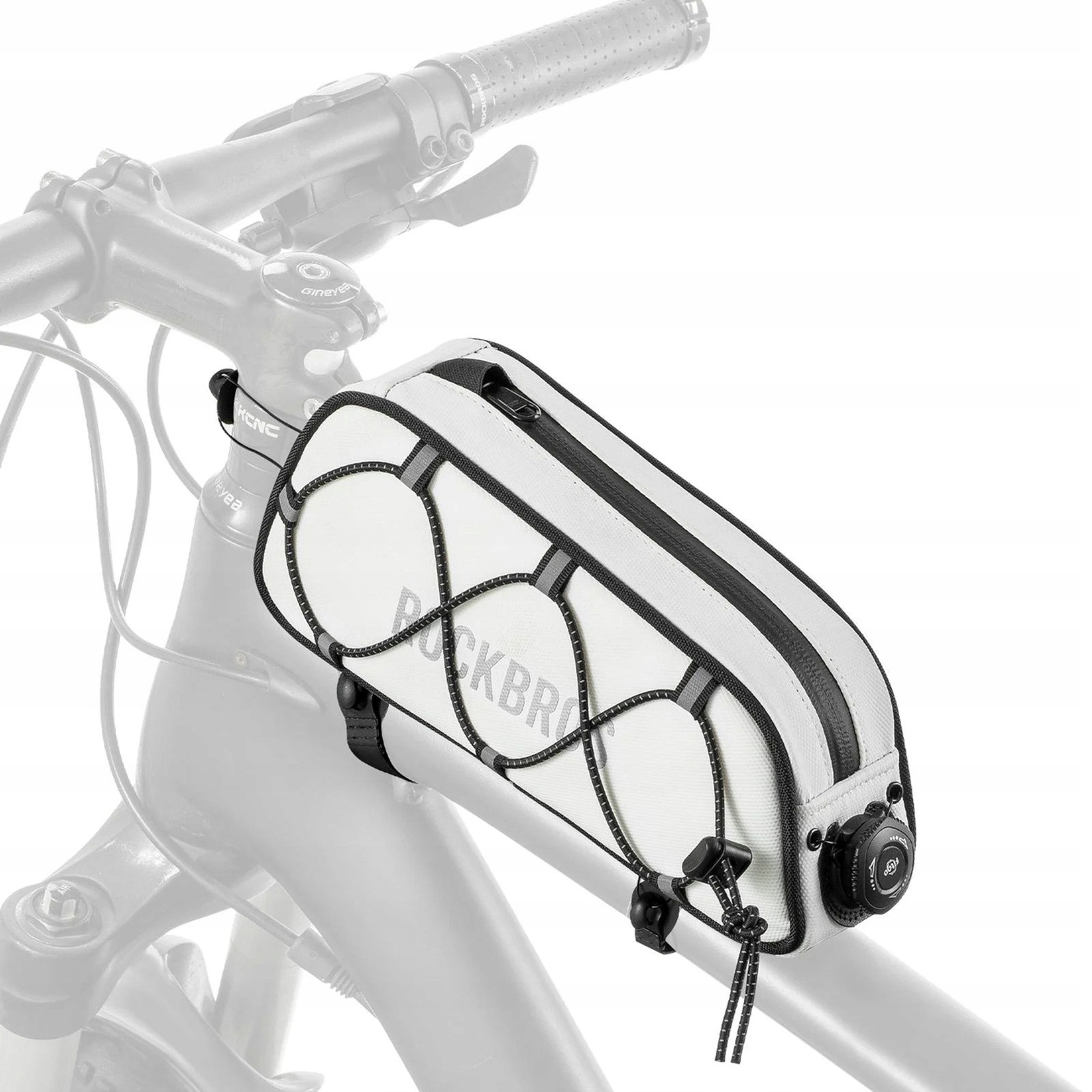 Cyklistická taška na rám voděodolná 0.7 l bílá