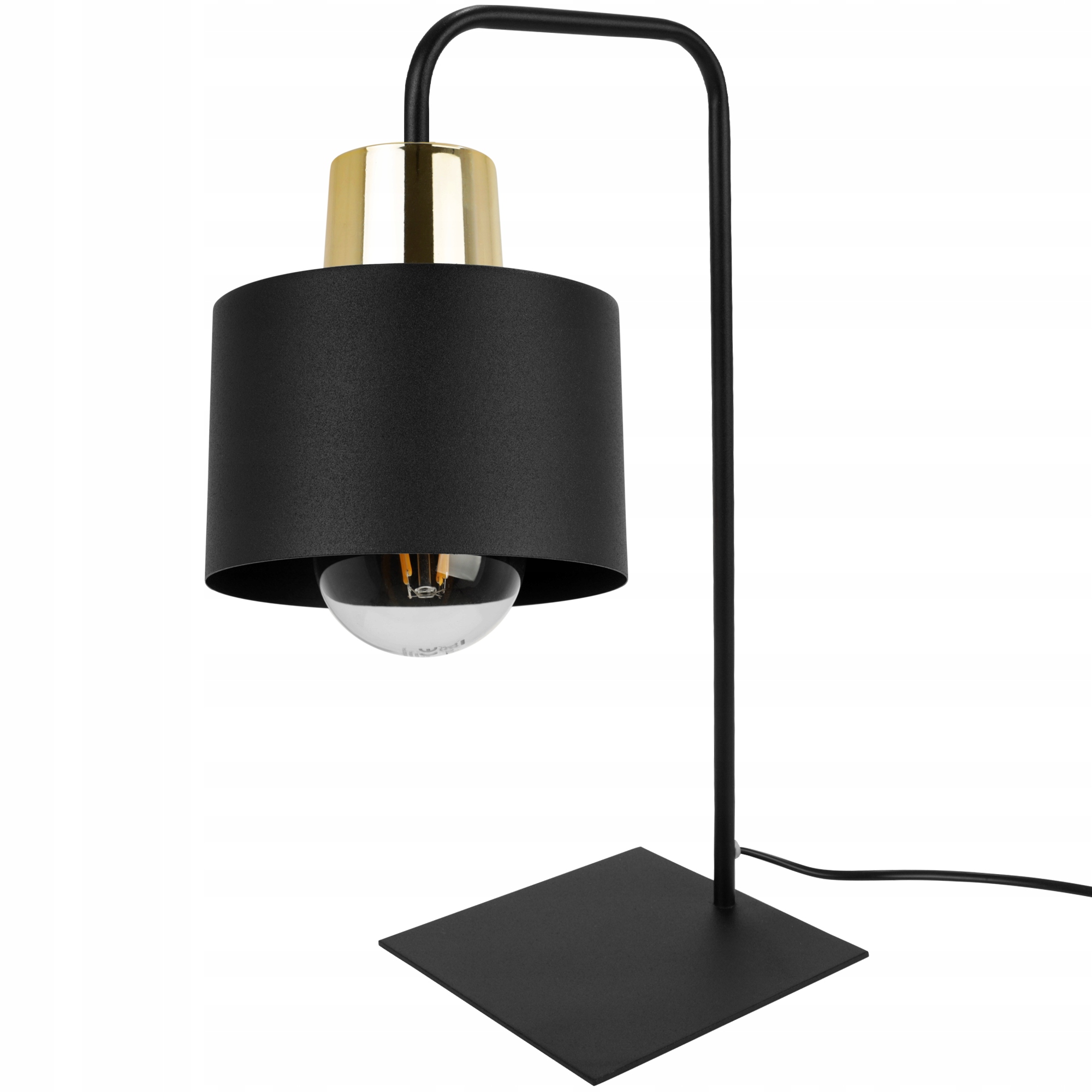 Moderní Noční Stolní Lampa, Černé Led Stínítko