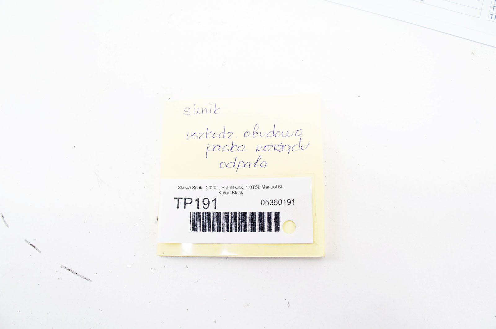 TP191 SKODA SCALA ^ 1.0и 115KM Двигатель 23%