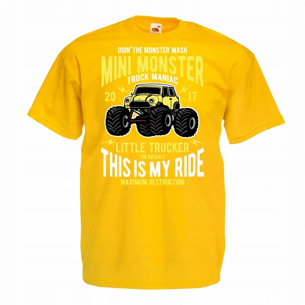 

Koszulka monster truck jeep samochód L żółta