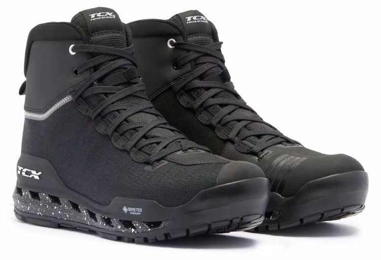 Tcx Climatrek Surround Black White Motocyklové Turistické Topánky