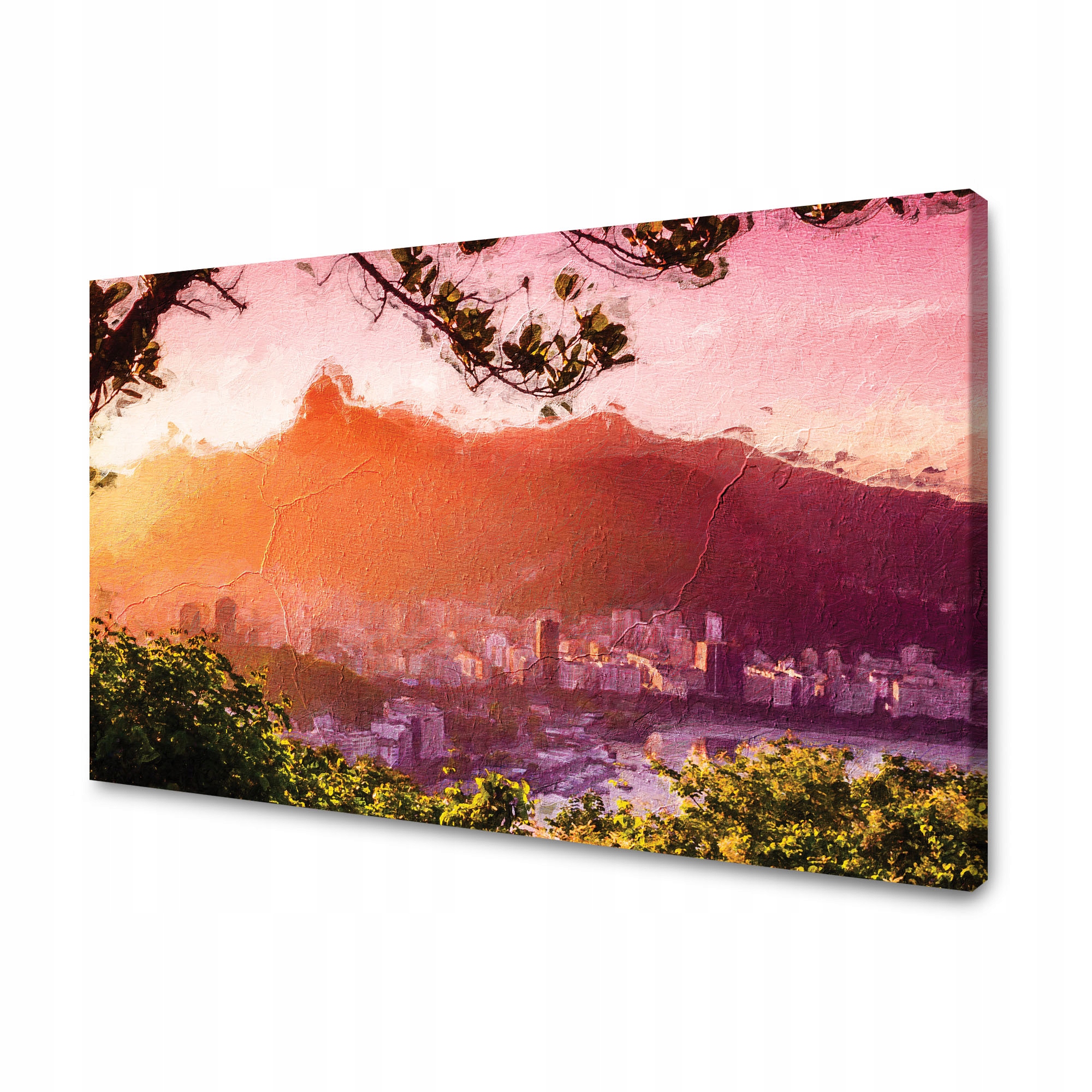 Obraz na plátně Stará fotografie Město Západ Slunce 90x60 cm