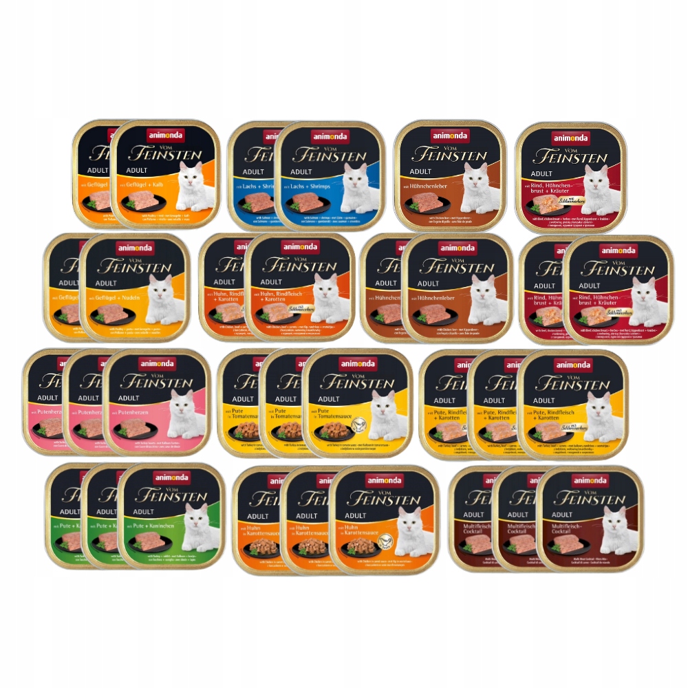 Levně Mokré krmivo pro kočky Animonda Vom Feinsten Classic mix chutí 32 x 100 g