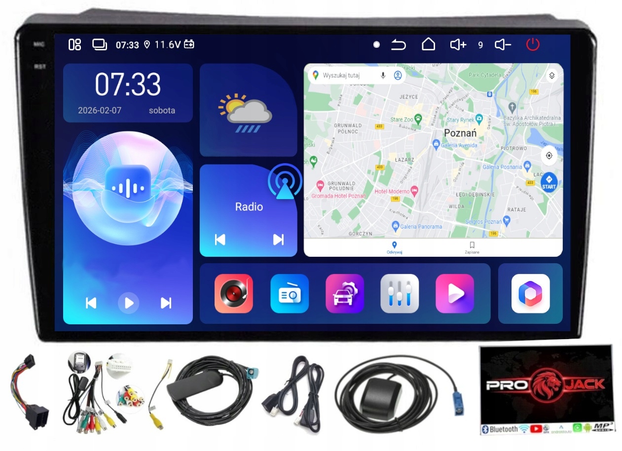 Android Rádio Navigácia Nissan Primastar 2006-2014 Carplay Wifi 6/128GB Sim