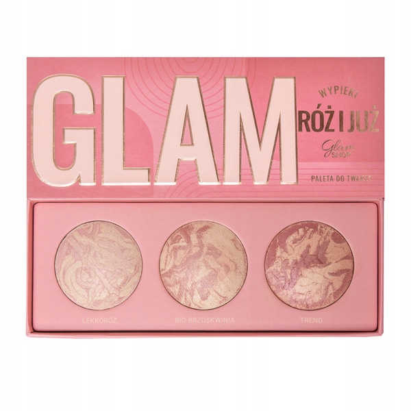 Glam Shop Paleta na obličej růží a již 3x4 g
