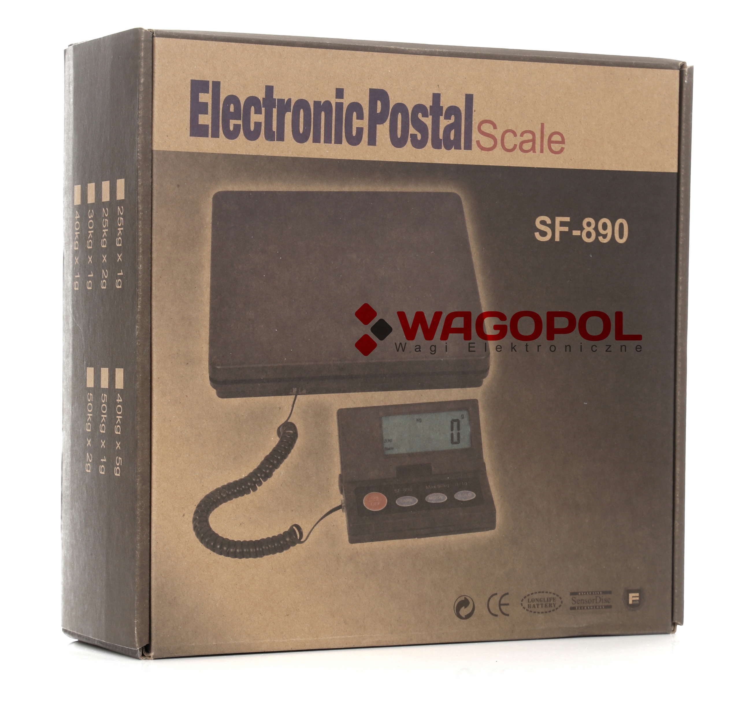 WAGA POCZTOWA 50KG / 2g ELEKTRONICZNA MAGAZYNOWA Waga produktu z opakowaniem jednostkowym 5 kg