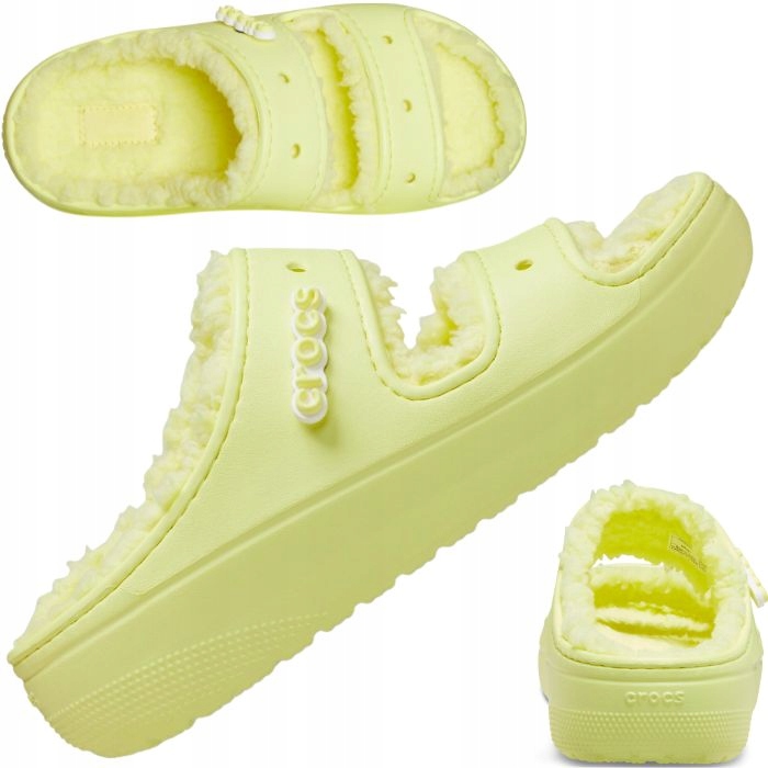 Klapki Ocieplane Crocs Lekkie Kapcie Z Futerkiem