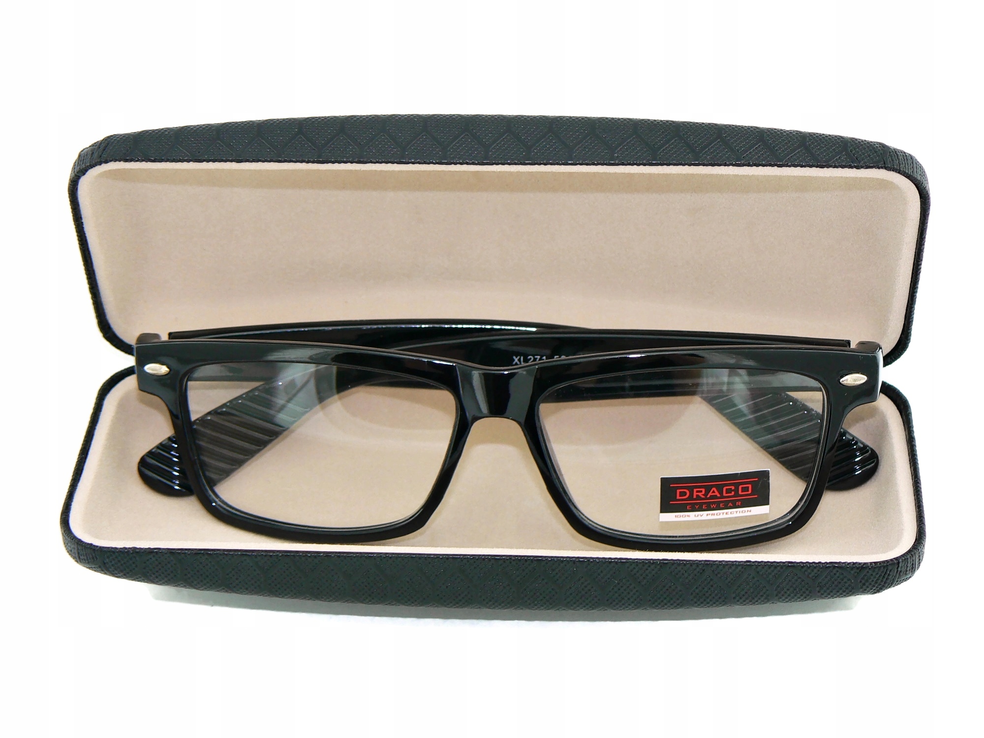 

Nerdy zerówki Okulary kujonki męskie oprawki etui
