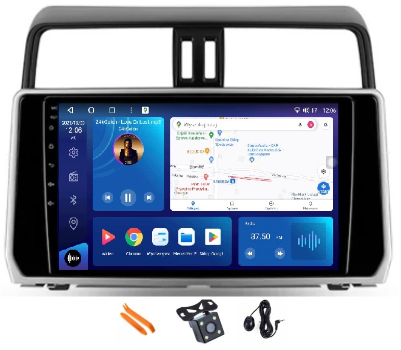 Radio Android Navigácia Toyota Land Cruiser Prado 150 17-24 6/128GB Lte 4G