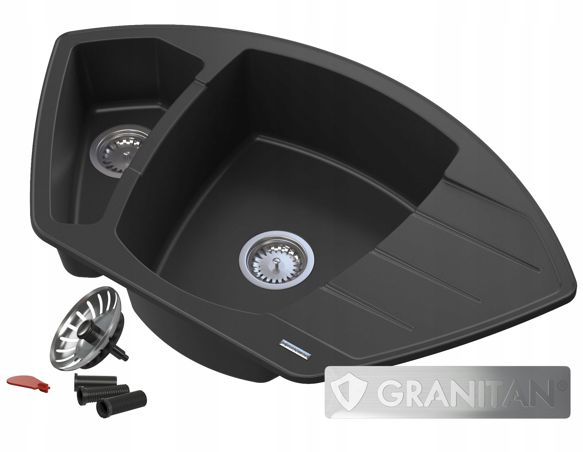 Rohový Granitový Drez, Sifón, Impregnácia