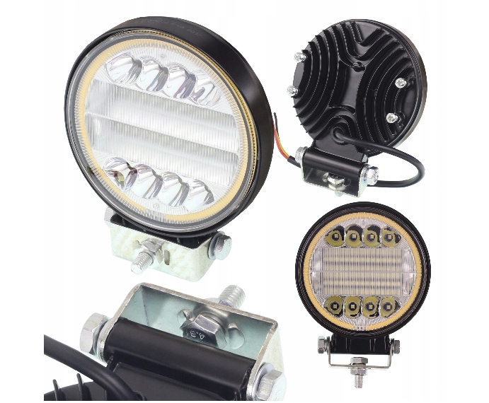 LAMPA ROBOCZA LED HALOGEN 38 LED OKRĄGŁA 12V-24V