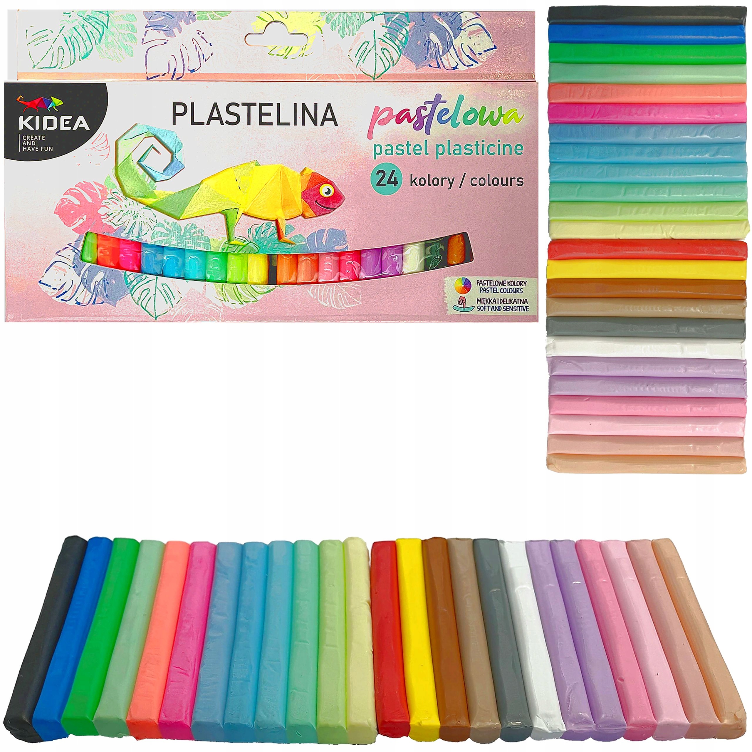 

Kidea Plastelina Szkolna 24 Pastelowe