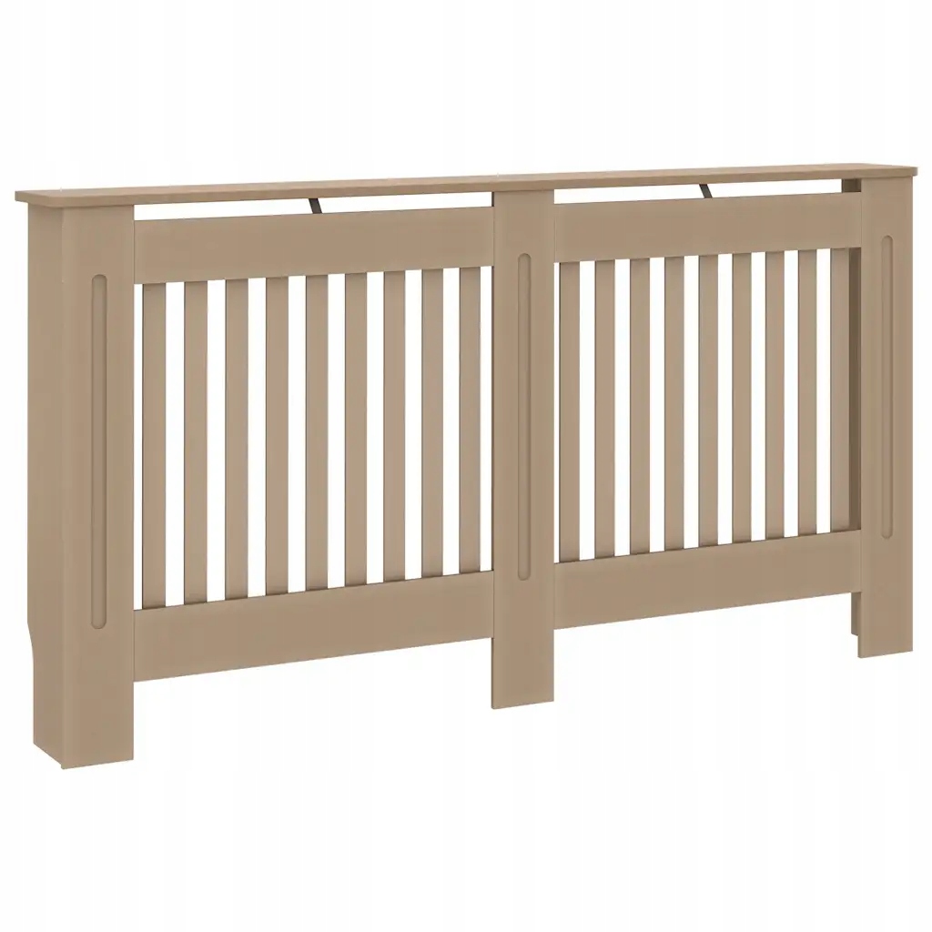 Kryt na radiátor z Mdf desky, 152 x 19 x 81,5 cm, s vertikálními lamelami
