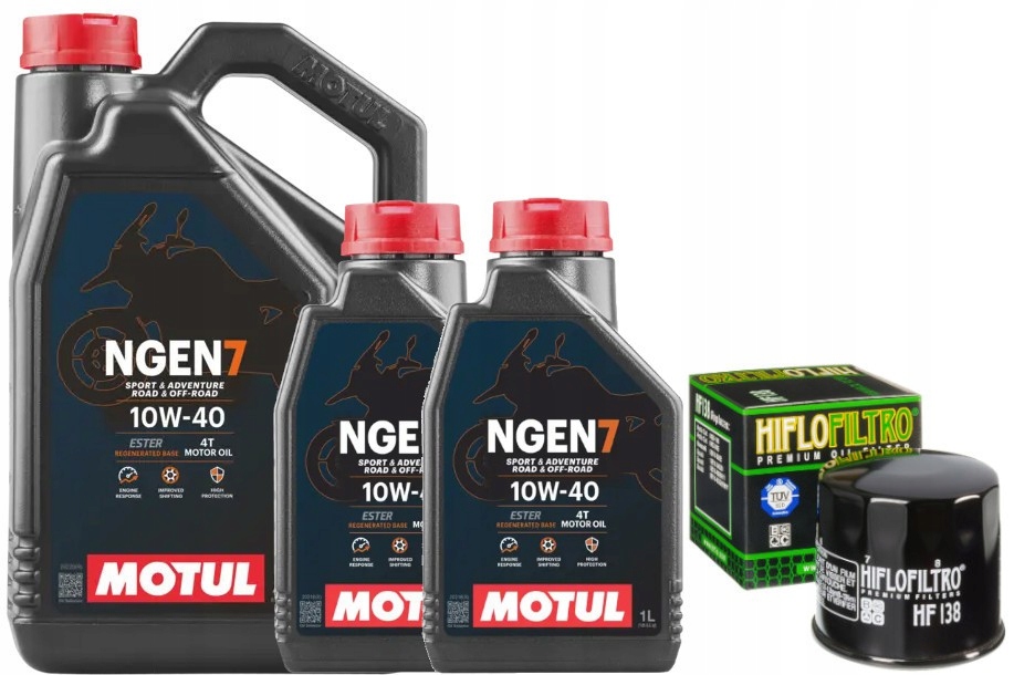 Filter HF138 Olej 10w40 Motul Ngen Suzuki GSX1400