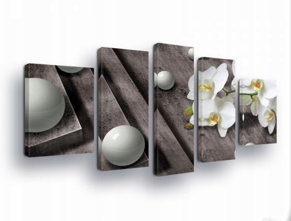 Obraz 170x100 modulární abstrakce orchidej moderní minimalismus dekorace