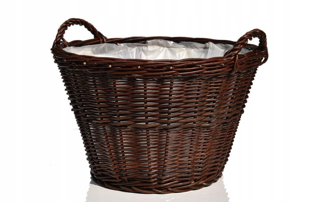 

Kosz Wiklinowy na drewno liście kwiaty wiklina60cm