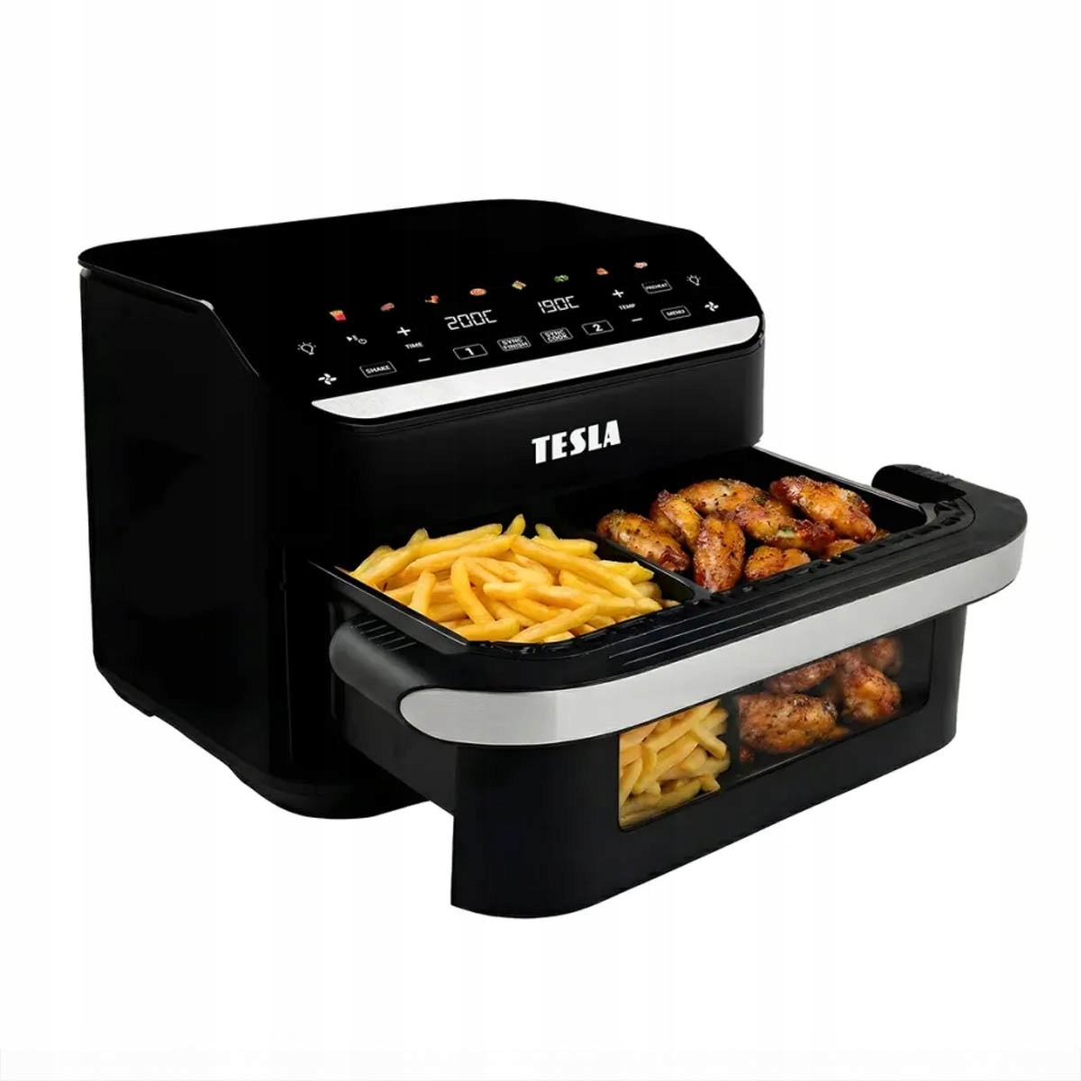 Tesla AirCook DualHeat QD575 XXL Beztuková fritéza dvojkomorová 10L
