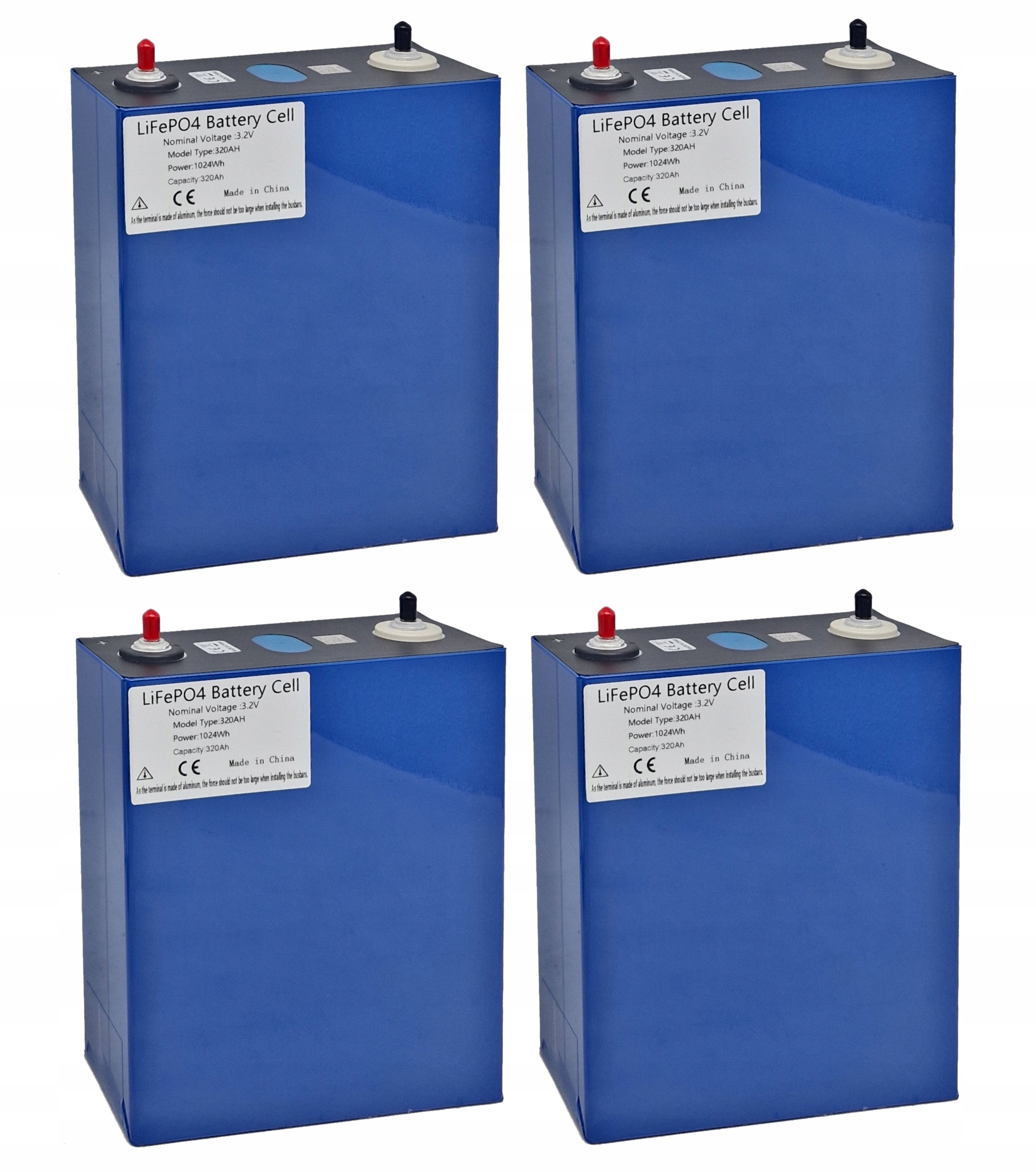 4x Bateria Akumulator Ogniwa Eve 3,2 V 320 Ah LiFePO4 Zestaw