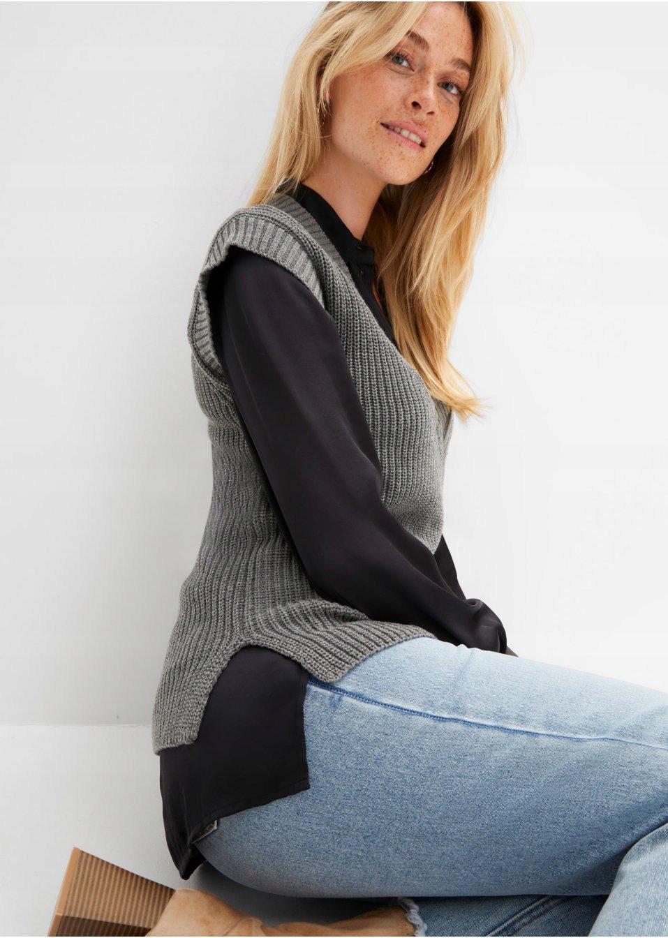 SWETEREK SZARY BONPRIX 48