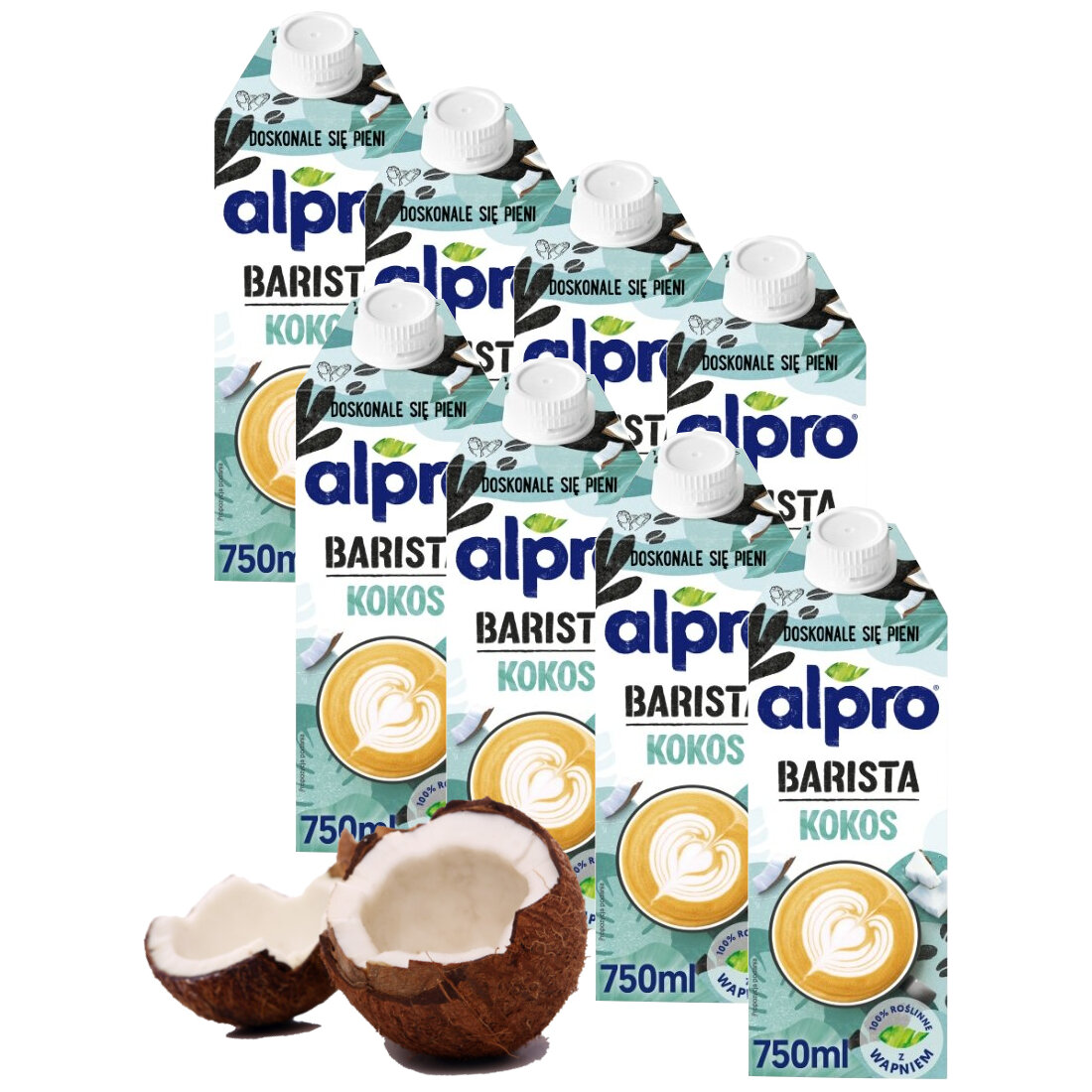 Levně Rostlinný nápoj bez laktózy, bez lepku Alpro Barista Coconut kokos 8x750 ml