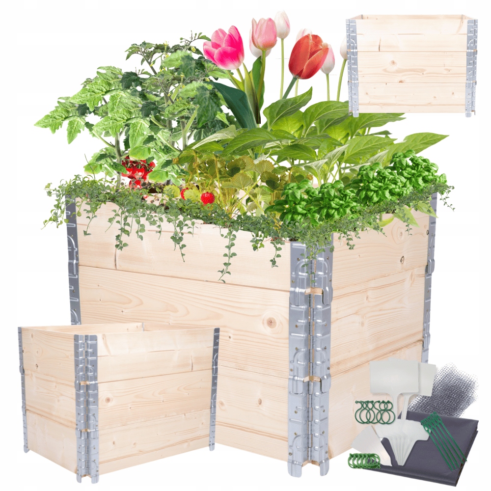 Pařeniště kaskádový regulovatelný záhon vyvýšený zeleninový záhon květináč 60x60x80