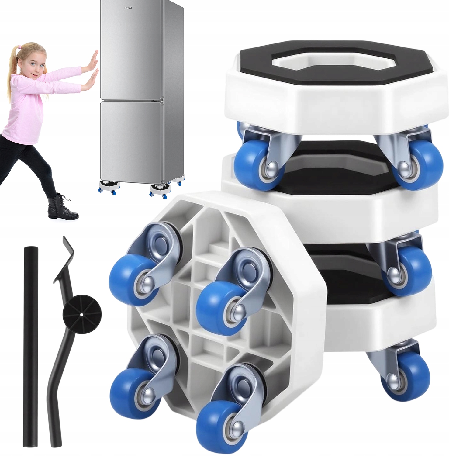 Sada Pro Přepravu Nábytku Transportní Kolečka Pro Posouvání Nábytku Brzda 400 Kg