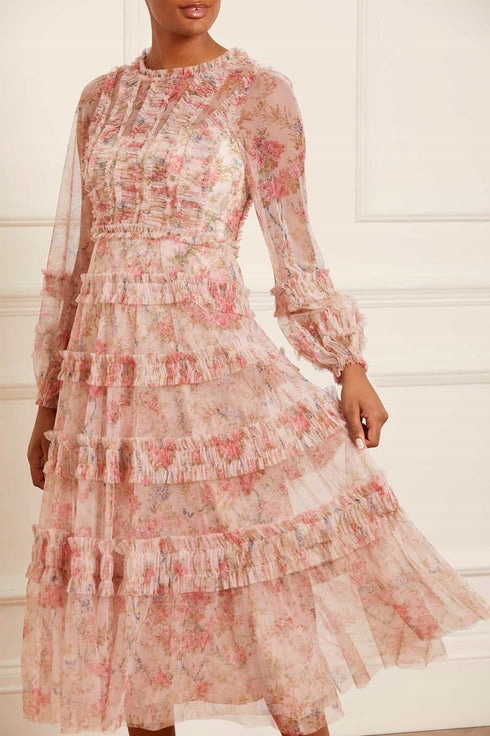 Šaty midi s květinami Needle & Thread 32