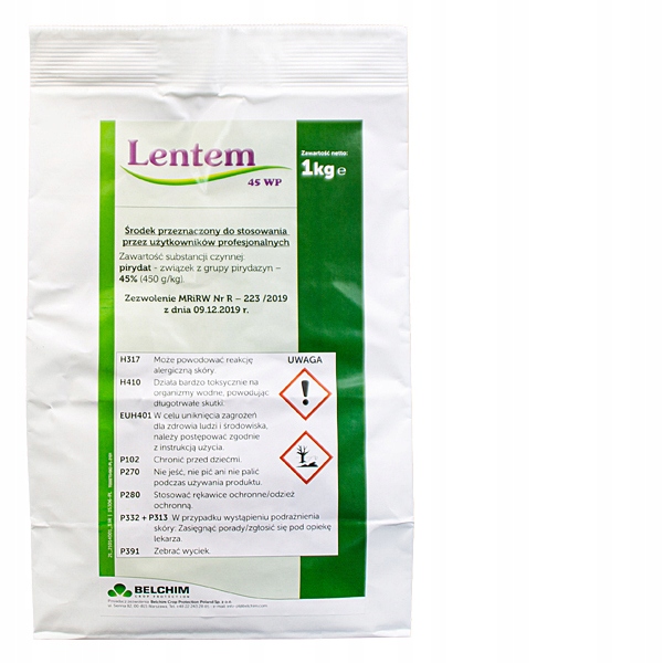 

Lentem 45 Wp 1KG pirydat na chwasty w warzywach