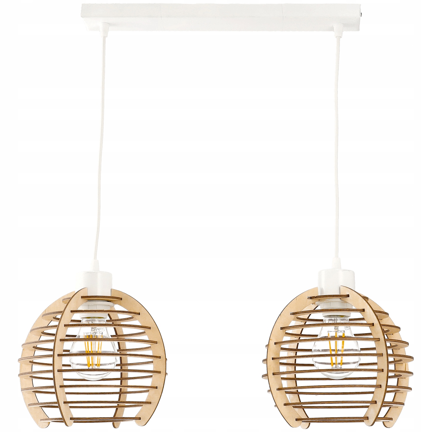 Závěsná lustrová lampa s závěsným stropním stínidlem, dřevo