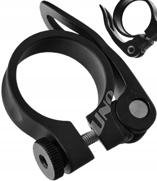 

Uno Obejma zacisk sztycy Qr 31,8 mm czarna mat