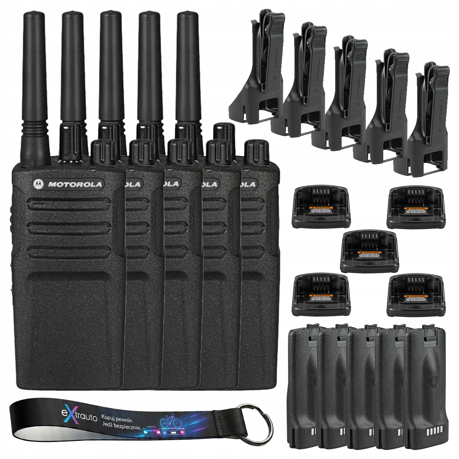 5x Radiotelefon krótkofalówka Motorola XT420 smycz eXtrauto