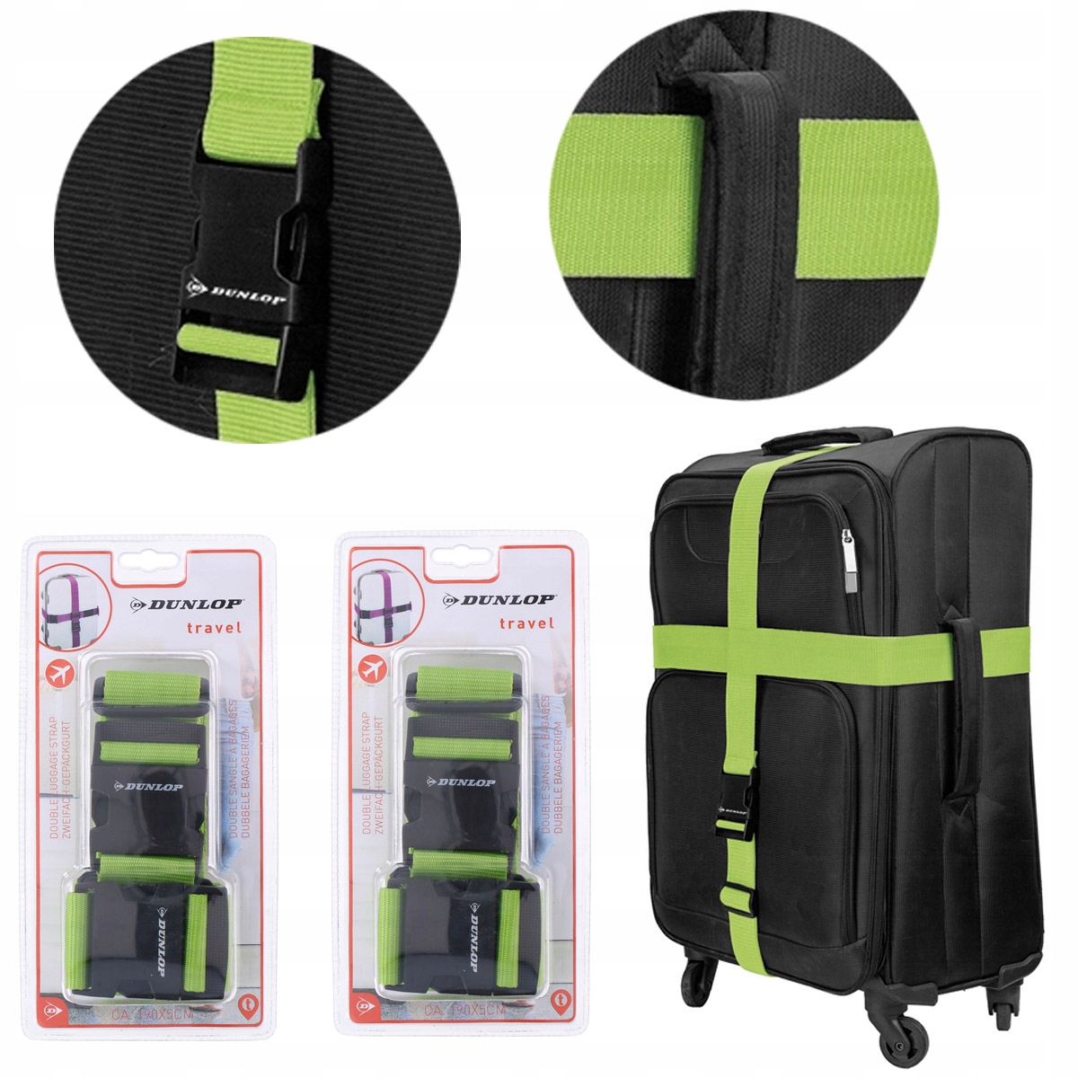 

2x Zabezpieczający Pas Do Walizki Torby Spinający