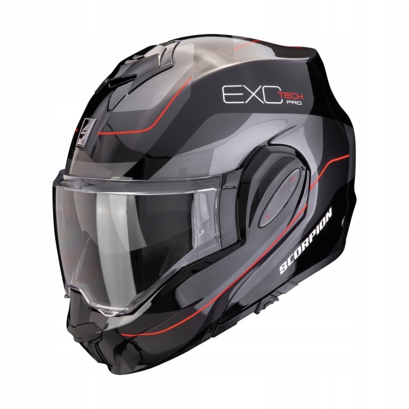 Scorpion Čeľusťová Prilba (čeľusť Dozadu) Exo-tech Pro Commuta Bk-s-rd Kolo
