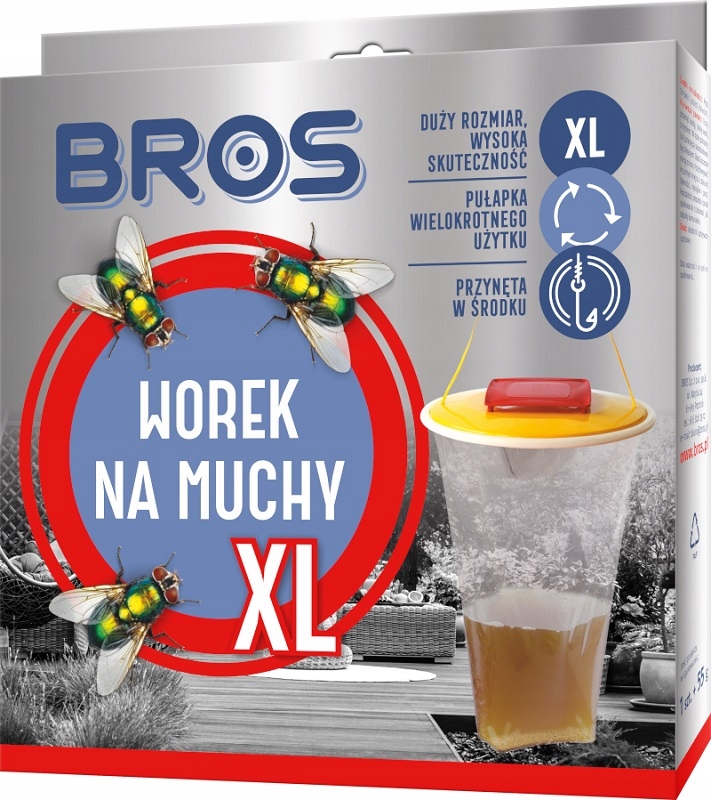 

Bros Worek pułapka Na Muchy XL z przynętą 55g