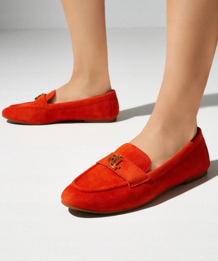 Lauren Ralph Lauren Averi III- Fl Lfr Orange LIL Mokasíny loafery vel. 38,5