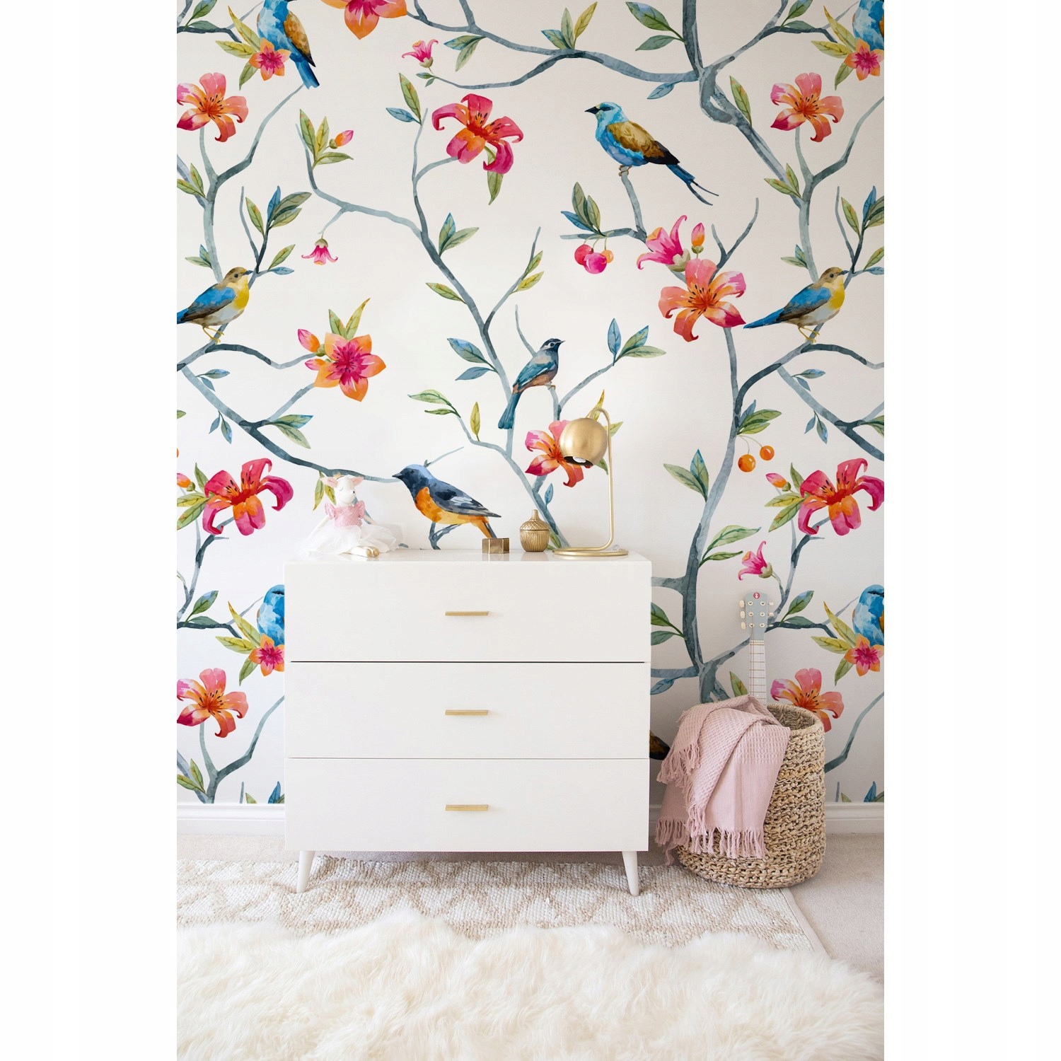 

Fototapeta do salonu Ptaki na gałęziach 208x146 cm