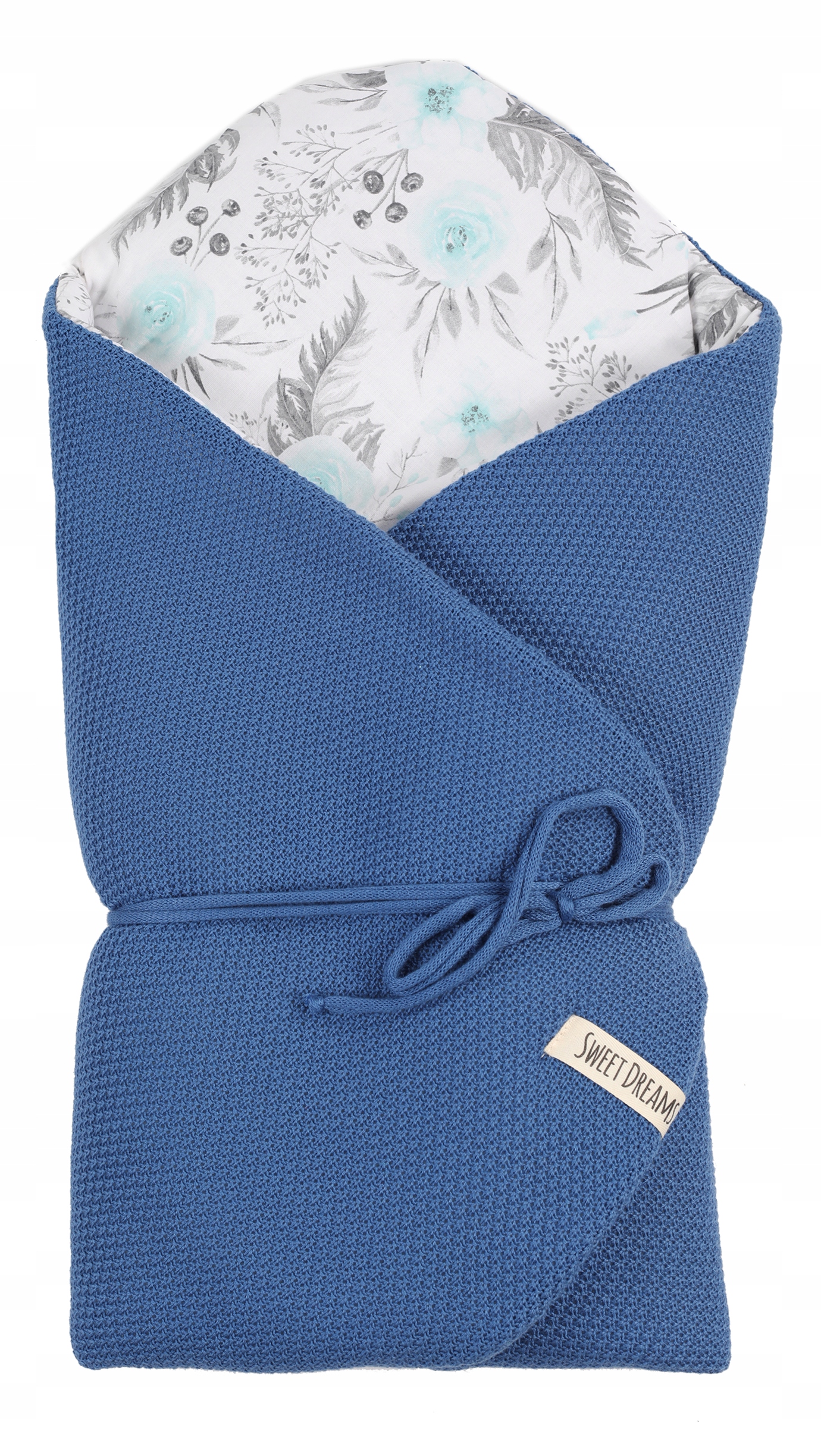 ROŻEK NIEMOWLĘCY TKANY BAWEŁNA 75x75cm JEANS