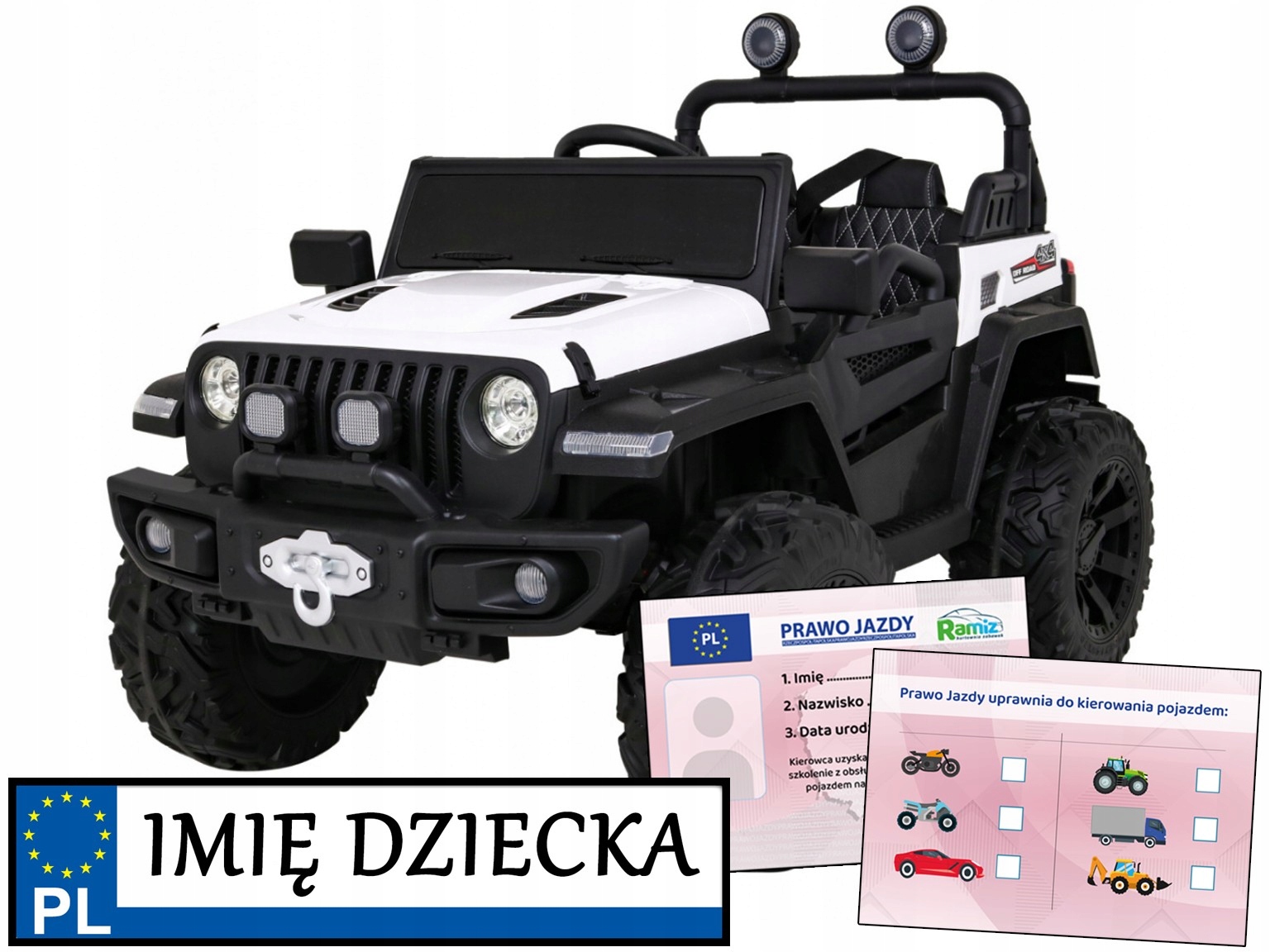 terenowy pojazd elektryczny Master Of Terain pilot zmienny napęd