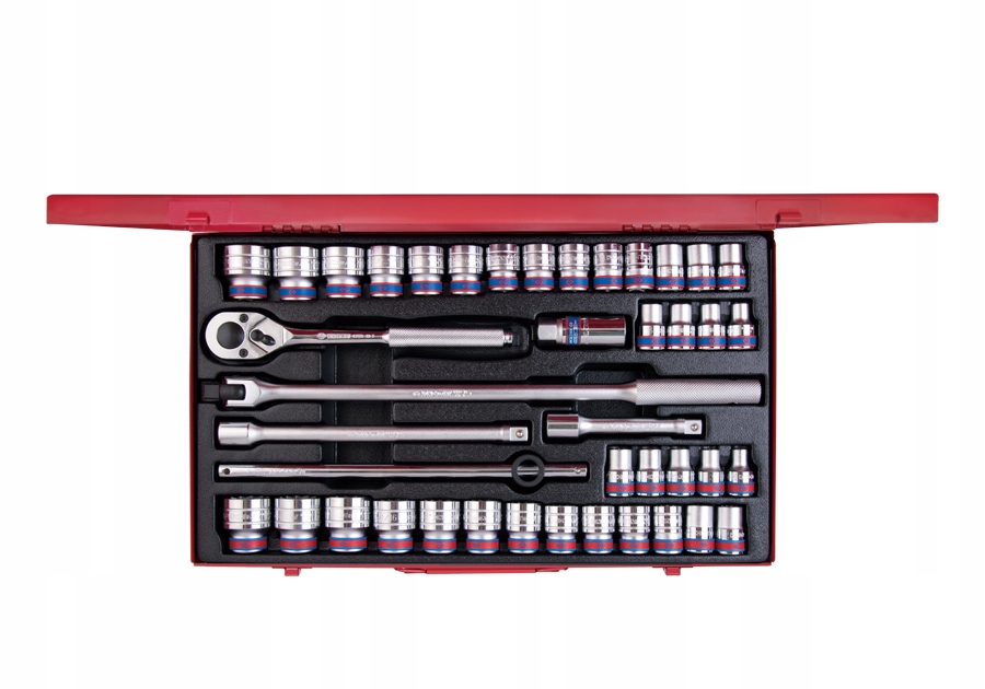 Nástavce Račňa Kľúče 1/2" 10-32 mm Palcové 6kt 42ks King Tony 4542CR