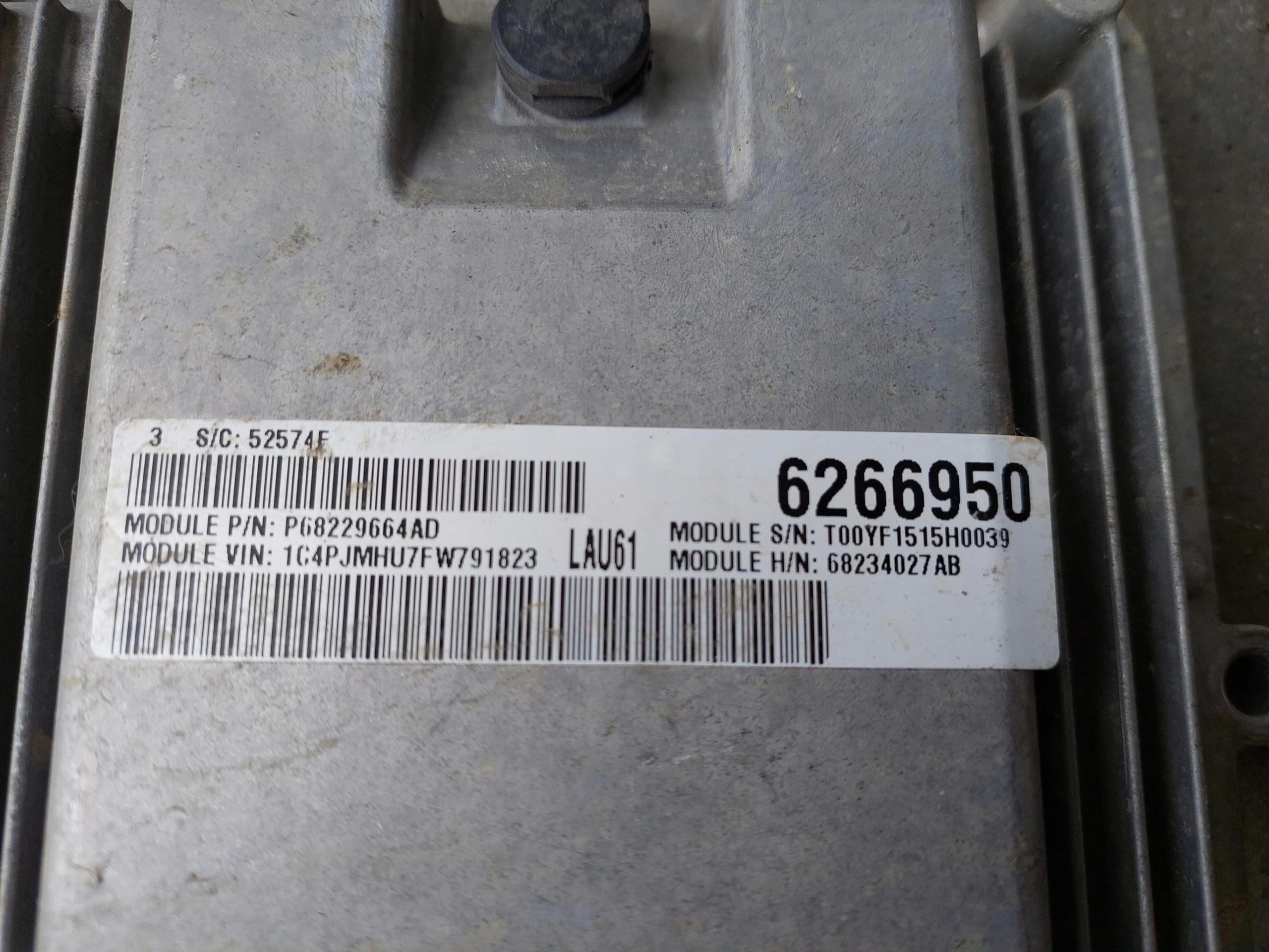 computer control unit of the engine 68234027AB JEEP CHEROKEE V KL 2.2 CRD 4X4