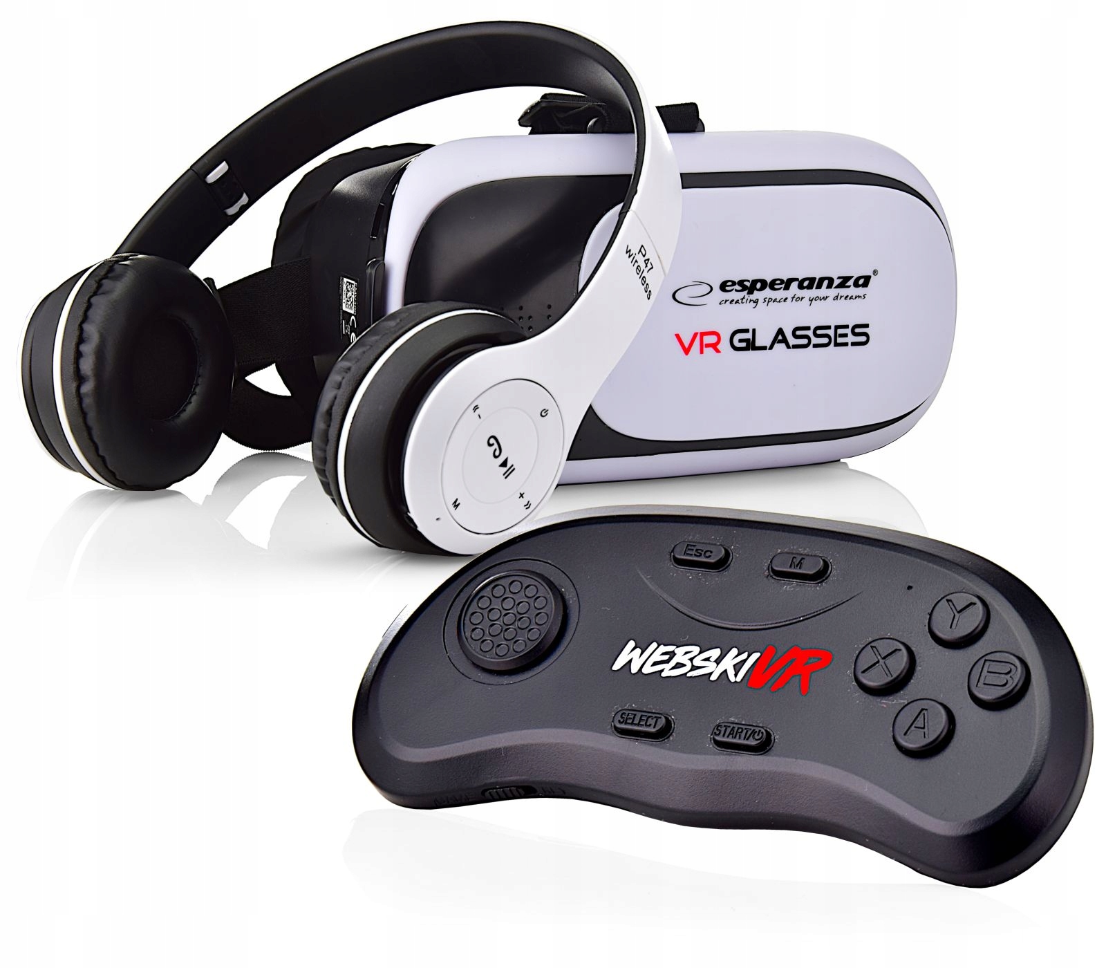 PREZENT DLA NASTOLATKA ZESTAW DO GIER GOGLE VR 360+SŁUCHAWKI GAMEPAD