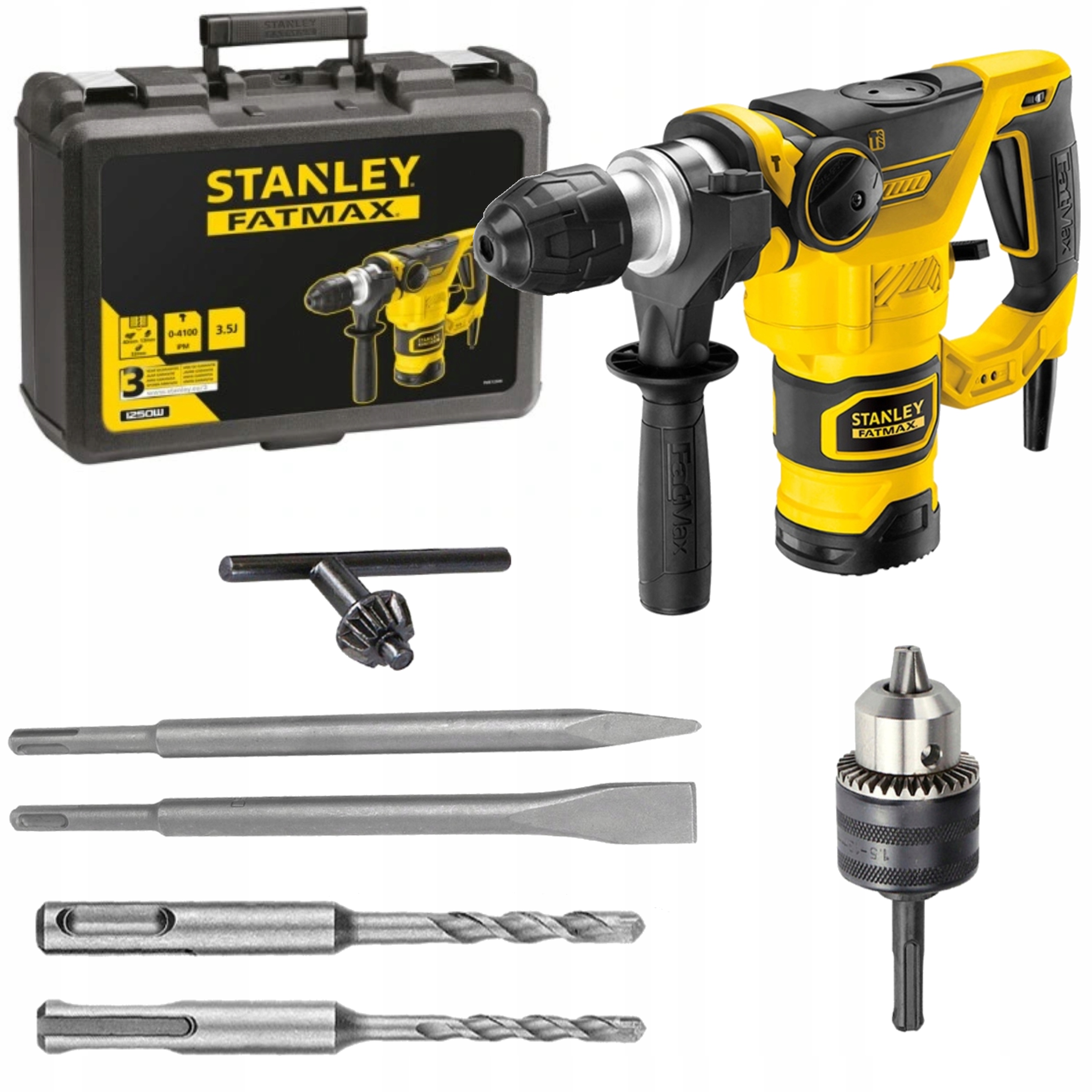 Stanley Vrtací kladivo Sds+ 1250W 3.5J FME1250K Příslušenství