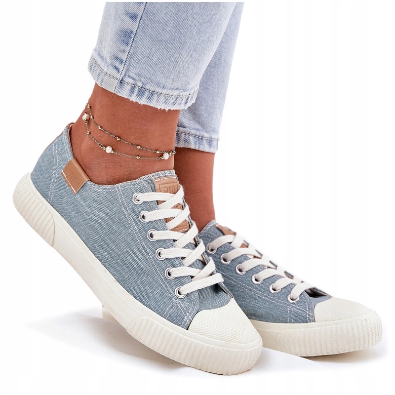 Trampki Damskie Materiałowe Niskie Big Star RR274796 Niebieskie 38