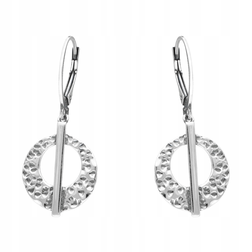 Náušnice s kladívkovými kolečky a paličkou z oxidovaného stříbro