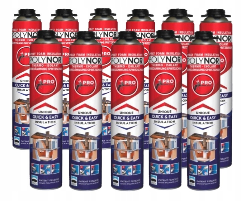 Polynor Pro izolační stříkací pěna pur Zateplení Podkroví Garáže